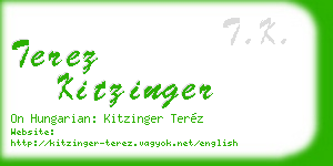 terez kitzinger business card